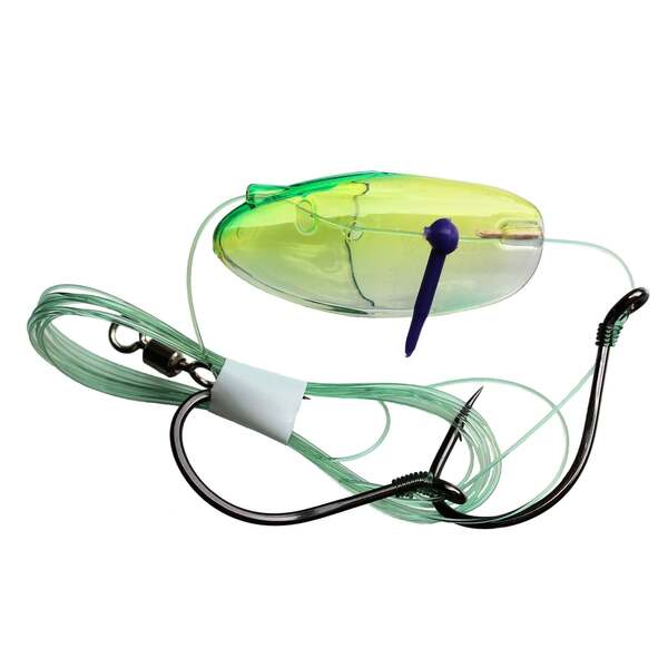 Krippled Anchovy Barbed Tandem, #214-Lemon/Lime on U.V.