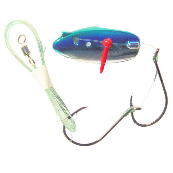 Krippled Anchovy Barbed Tandem, #320- Blue/Green on Krome