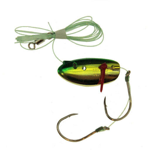 Krippled Anchovy Barbed Tandem, #400- Lemon-Lime on Gold