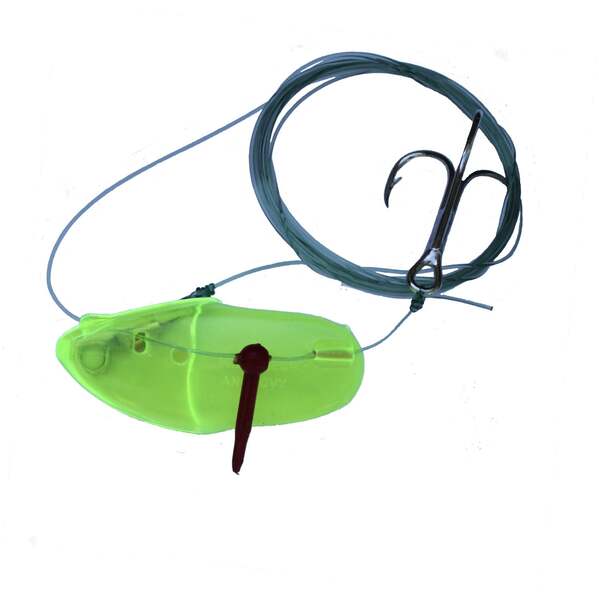 Krippled Anchovy Barbed Treble Hook, Chartreuse