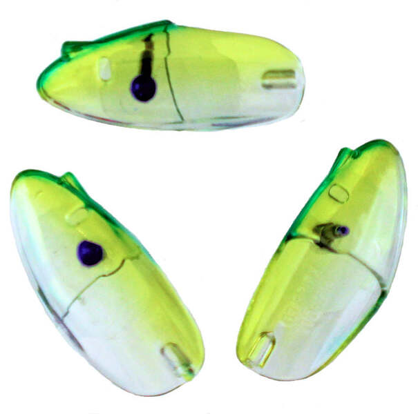 Krippled Anchovy Unrigged 3-pack, #214-Lemon Lime on U.V.