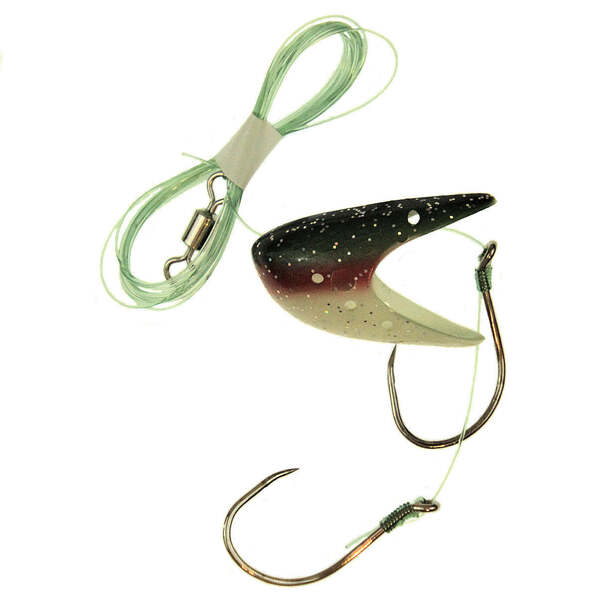 Krippled Herring #1 Barbless Tandem, #168- Army Truck on Glow