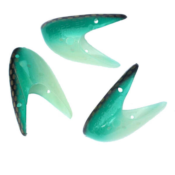 Krippled Herring #1 Unrigged 3-pack, #606-Green Scale on Glow