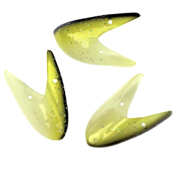 Krippled Herring #1 Unrigged 3-pack, #616- Peters Choice on Glow