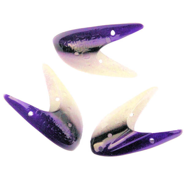 Krippled Herring #1 Unrigged 3-pack, #630- Purple Black on Glow