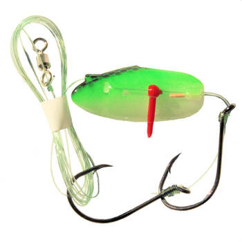 Green with black scale on glow