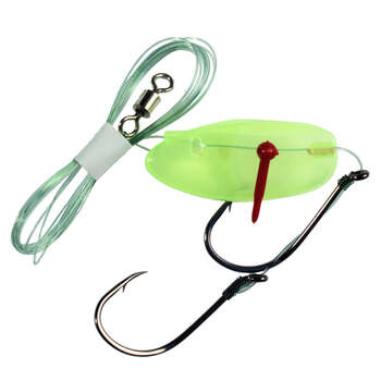 Barbed glow chartreuse rig